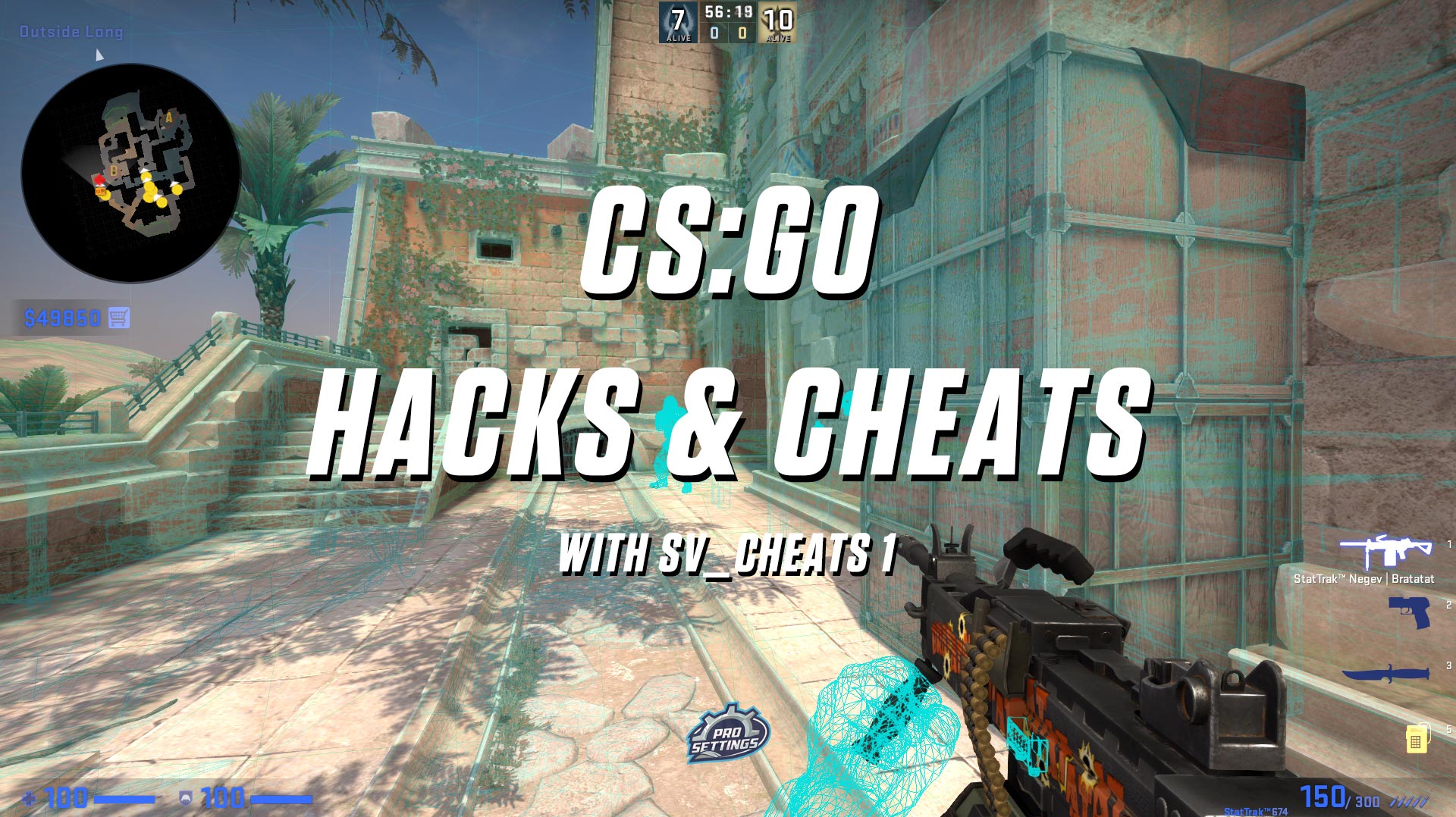 CS:GO Hacks & Cheats with sv_cheats 1 [wallhack + aimbot] 